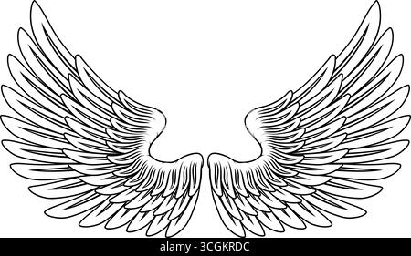 Illustration Des Angeladlers Pegasus Federflügel Stock Vektor