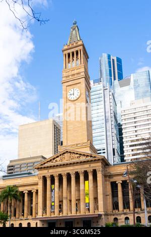 Brisbane City Hall am King George Square im zentralen Geschäftsviertel von Brisbane, Queensland, Australien. Stockfoto