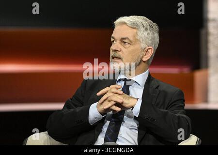 Carlo Masala Politologe 08/25 ihr Carlo Masala am 27. August 2025 in Markus Lanz , ZDF Aufzeichnung vom 26. August 2025 TV Fernsehen Talkshow Talk Show Deutschland deutsch deutscher Mann Militärexperte Politikwissenschaftler Wissenschaftler Politik deutscher Politologe quer halb sitzend sprechend *** Carlo Masala Politologe 08 25 ihr Carlo Masala am 27. August 2025 in Markus Lanz , ZDF Aufnahme vom 26. August 2025 TV-Talkshow Talk Show Germany Deutscher Mann Militärexperte Politologe Politik Deutscher Politologe Kreuz halb sitzende Spea Stockfoto