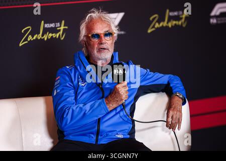 Zandvoort, Pays Bas. August 2025. BRIATORE Flavio (ita), Alpine F1-Team, Portrait-Pressekonferenz während des Formel-1-Grand Prix von Heineken Niederländisch 2025, 15. Runde der FIA Formel-1-Weltmeisterschaft 2025 vom 29. Bis 31. August 2025 auf dem Zandvoort Circuit in Zandvoort, Niederlande - Foto Eric Alonso/DPPI Credit: DPPI Media/Alamy Live News Stockfoto