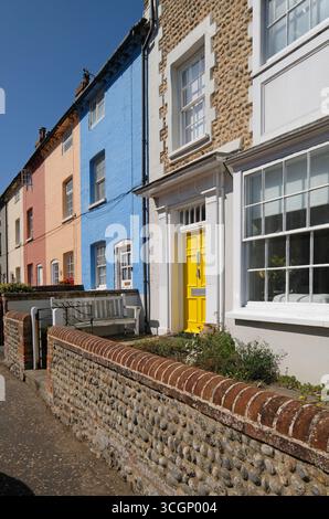 Reihe von Reihenhäusern, cromer, Nord-norfolk, england Stockfoto
