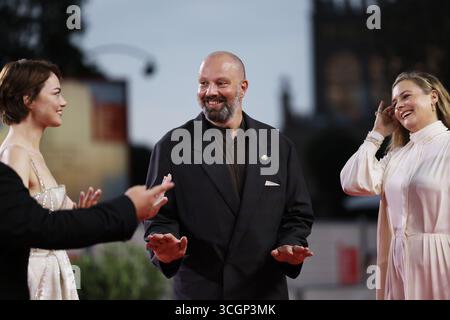 VENEDIG, ITALIEN - 28. AUGUST: Yorgos Lanthimos besucht den roten Teppich „Bugonia“ während des 82. Internationalen Filmfestivals von Venedig am 28. August 2025 in Venedig. Stockfoto