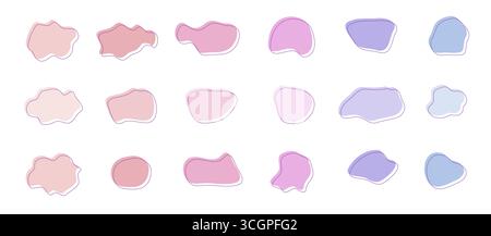 Farbenfrohes Set mit Bio-Blob-Form. Flüssige unregelmäßige Formen Vektor-Sammlung isolierter Objekte. Stock Vektor