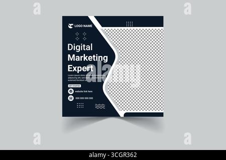 Professionelles Digitales Marketing Social Media Post Creative Corporate Online Promotion Vorlage Stock Vektor