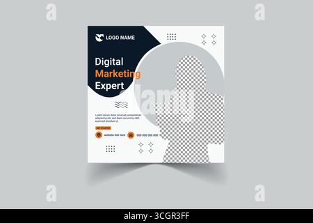 Sauberes und modernes digitales Marketing Banner Social Media Werbung Vektor Illustration Design Stock Vektor