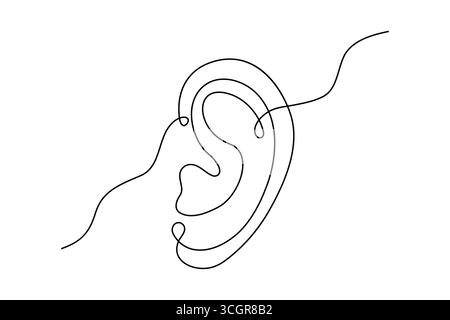 Minimalistische Continuous Line Art of a Human Oar – isoliertes Vektor-Icon-Design Stock Vektor