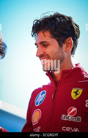 Antonio Giovinazzi, (ITA) 24 Stunden von Le Mans 2023 Gewinner für Ferrari und ehemaliger f1-Fahrer mit Alfa Romeo sauber, Reserve- und Testfahrer für Ferrari F1, d Stockfoto