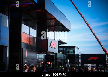 Niederlande, Niederlande. August 2025. Allgemeine Paddock-Ansicht, während des niederländischen GP, Zandvoort 28-31. August 2025. Formel-1-Weltmeisterschaft 2025. Quelle: Unabhängige Fotoagentur/Alamy Live News Stockfoto