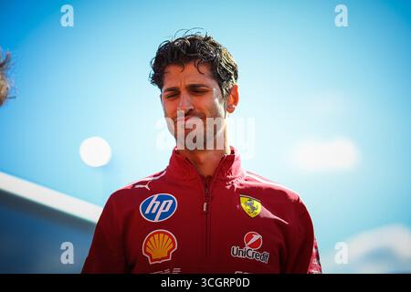 Niederlande, Niederlande. August 2025. Antonio Giovinazzi, (ITA) 24H von Le Mans 2023 Sieger für Ferrari und ehemaliger f1-Fahrer mit Alfa Romeo sauber, Reserve- und Testfahrer für Ferrari F1, während des niederländischen GP, Zandvoort 28-31. August 2025. Formel-1-Weltmeisterschaft 2025. Quelle: Unabhängige Fotoagentur/Alamy Live News Stockfoto