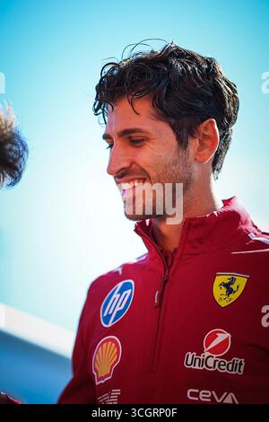 Niederlande, Niederlande. August 2025. Antonio Giovinazzi, (ITA) 24H von Le Mans 2023 Sieger für Ferrari und ehemaliger f1-Fahrer mit Alfa Romeo sauber, Reserve- und Testfahrer für Ferrari F1, während des niederländischen GP, Zandvoort 28-31. August 2025. Formel-1-Weltmeisterschaft 2025. Quelle: Unabhängige Fotoagentur/Alamy Live News Stockfoto
