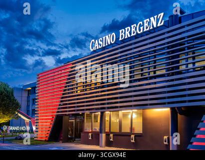 Casino Bregenz am Bodensee bei Nacht, Vorarlberg, Österreich, Europa Casino Bregenz am Bodensee bei Nacht *** Casino Bregenz am Bodensee bei Nacht Stockfoto