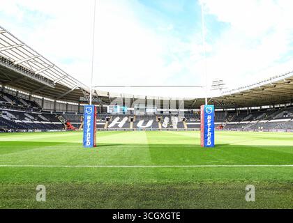 Rumpf, Großbritannien. 30. August 2025. Eine allgemeine Ansicht des MKM Stadions während des Spiels der Betfred Super League Runde 24 Hull FC gegen Leeds Rhinos im MKM Stadium, Hull, Großbritannien, 30. August 2025 (Foto: Richard Bierton/News Images) in Hull, Großbritannien am 30. August 2025. (Foto: Richard Bierton/News Images/SIPA USA) Credit: SIPA USA/Alamy Live News Stockfoto