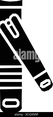 Nagelschneider Symbol Konzept für Grafikdesign, auf weißem Hintergrund Silhouette Vektor Illustration. Stock Vektor