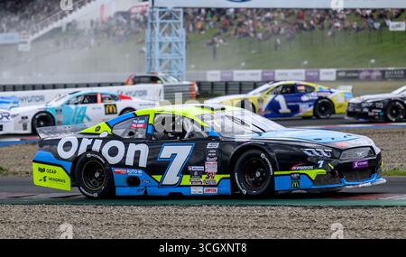 Most, Tschechische Republik. 30. August 2025. Das EuroNASCAR Pro-Rennen der NASCAR Euro Series fand am 30. August 2025 in der Tschechischen Republik statt. Martin Doubek vom Hendriks Motorsport Team. Quelle: Ondrej Hajek/CTK Photo/Alamy Live News Stockfoto