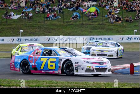 Most, Tschechische Republik. 30. August 2025. Das EuroNASCAR Pro-Rennen der NASCAR Euro Series fand am 30. August 2025 in der Tschechischen Republik statt. Michal macht aus Bleekemolen Team. Quelle: Ondrej Hajek/CTK Photo/Alamy Live News Stockfoto