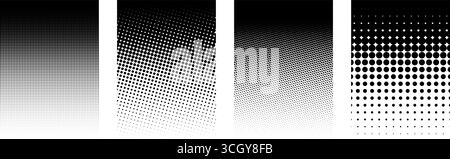 Vorlagen für vertikale Halbtonbanner. Vektorabbildung Stock Vektor
