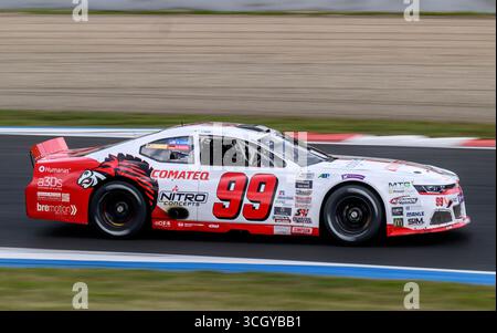 Most, Tschechische Republik. 30. August 2025. Das EuroNASCAR Pro-Rennen der NASCAR Euro Series fand am 30. August 2025 in der Tschechischen Republik statt. Garrett Lowe vom Bremotion-Team. Quelle: Ondrej Hajek/CTK Photo/Alamy Live News Stockfoto