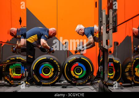 Zandvoort, Niederlande. August 2025. Pirelli Tyres, F1 Grand Prix der Niederlande auf dem Circuit Zandvoort am 29. August 2025 in Zandvoort, Niederlande. (Foto von HOCH ZWEI) Credit: dpa/Alamy Live News Stockfoto