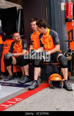 Zandvoort, Niederlande. August 2025. McLaren F1 Team, F1 Grand Prix der Niederlande auf dem Circuit Zandvoort am 29. August 2025 in Zandvoort, Niederlande. (Foto von HOCH ZWEI) Credit: dpa/Alamy Live News Stockfoto