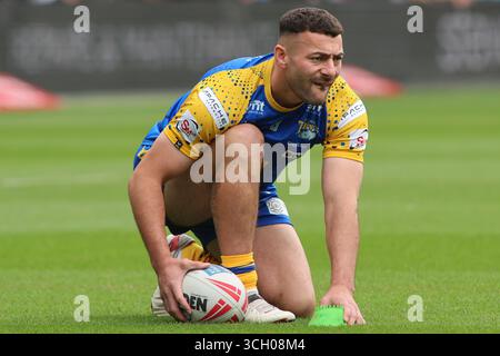 Rumpf, Großbritannien. 30. August 2025. MKM Stadium, West Park, Hull, East Yorkshire, 30. August 2025. Betfred Super League Hull FC gegen Leeds Rhinos Jake Connor von Leeds Rhinos Credit: Touchlinepics/Alamy Live News Stockfoto