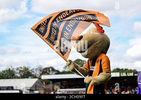 Cambridge United Mascot Marvin the Moose während des Spiels der Sky Bet League 2 zwischen Cambridge United und Newport County im Cledara Abbey Stadium, Cambridge am Samstag, den 30. August 2025. (Foto: Kevin Hodgson | MI News) Credit: MI News & Sport /Alamy Live News Stockfoto