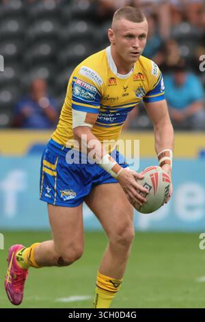 Rumpf, Großbritannien. 30. August 2025. MKM Stadium, West Park, Hull, East Yorkshire, 30. August 2025. Betfred Super League Hull FC gegen Leeds Rhinos Harry Newman von Leeds Rhinos Credit: Touchlinepics/Alamy Live News Stockfoto