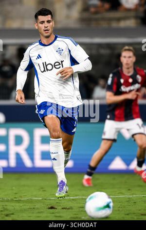 Bologna, Italien. 31. August 2025. Alvaro Morata von Como 1907 während des Fußballspiels der Serie A 2025/2026 zwischen Bologna FC und Como 1907 im Renato dall’Ara Stadion in Bologna (Italien), 31. August 2025. Quelle: Insidefoto/Alamy Live News Stockfoto