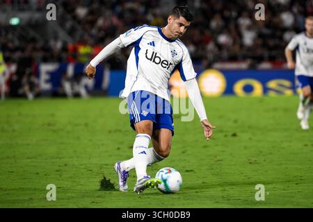Bologna, Italien. 31. August 2025. Alvaro Morata von Como 1907 während des Fußballspiels der Serie A 2025/2026 zwischen Bologna FC und Como 1907 im Renato dall’Ara Stadion in Bologna (Italien), 31. August 2025. Quelle: Insidefoto/Alamy Live News Stockfoto