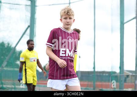 Das Spiel zwischen Chelmsford City FC und Chesham United FC in der Enterprise National League South im Melbourne Stadium. (Foto: Tiego Grenho) Stockfoto