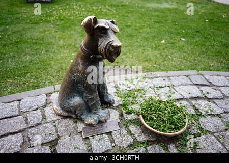 Przemysl, Polen - 23. August 2025: Bronzestatue eines Rudolf Rex Jozef Szwejk Stockfoto