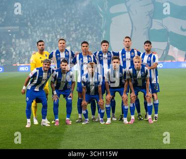 Lisboa, Lisboa, Portugal. 30. August 2025. FC Porto Kader für das Spiel während des Liga Portugal Betclic 2025/26 Spiels zwischen Sporting CP und FC Porto im Estadio Jose Alvalade am 30. August 2025 in Lissabon. (Kreditbild: © Miguel Lemos/ZUMA Press Wire) NUR REDAKTIONELLE VERWENDUNG! Nicht für kommerzielle ZWECKE! Stockfoto