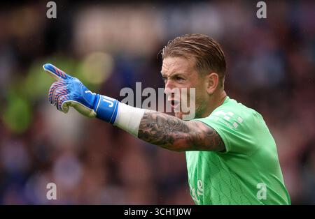 Wolverhampton, Großbritannien. 30. August 2025. Jordan Pickford aus Everton während des Spiels Wolverhampton Wanderers gegen Everton Premier League in Molineux, Wolverhampton. Der Bildnachweis sollte lauten: David Klein/Sportimage Credit: Sportimage Ltd/Alamy Live News Stockfoto