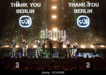 H. P. Baxxter, Sänger von Scooter live auf Rough and Dirty! Open Airs Tour in der Berliner Waldbühne am 29.08.2025 Stockfoto