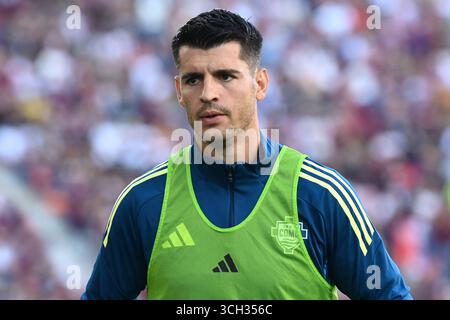 Bologna, Italien. 31. August 2025. Alvaro Morata (Como) während des Spiels Bologna FC vs Como 1907, italienische Fußball Serie A in Bologna, Italien, August 30 2025 Credit: Independent Photo Agency/Alamy Live News Stockfoto