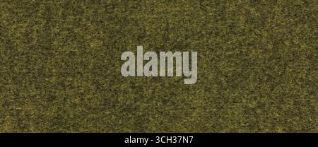 Dunkeloliv, grüner Rohfilz nahtlose Textur Nahaufnahme. Weiches Retro-Vollformat mit Vintage-Muster. Stockfoto