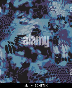 Nahtloses Muster für wilde Safari-Tiere. Vektor SCHLANGENHAUT, COBRA, Tiger, Schlangenhaut Textur Set für Mode Druck Design, Stoff Stock Vektor