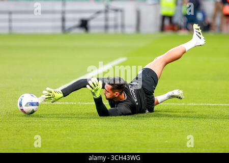 Lissabon, Portugal. 30. August 2025. Diogo Costa vom FC Porto während des Liga Portugal Betclic Spiels zwischen Sporting CP und FC Porto im Estadio Jose Alvalade in Lissabon am 30. August 2025. Liga Portugal Betclic - Sporting CP vs FC Porto (Valter Gouveia/SPP) Credit: SPP Sport Pressefoto. /Alamy Live News Stockfoto