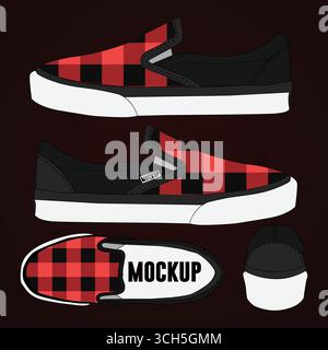 Schuhe Mockup mit schönen Farben Stock Vektor