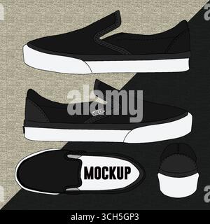 Schuhe Mockup mit schönen Farben Stock Vektor