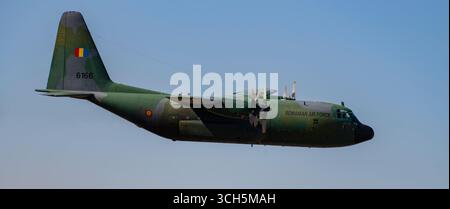 C-130 Hercules auf der BIAS Air Show 2025 in Bukarest, Rumänien Stockfoto