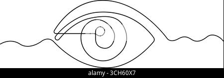 Minimalistisches Continuous Line Art of a Human Eye – isoliertes Vektor-Icon-Design Stock Vektor