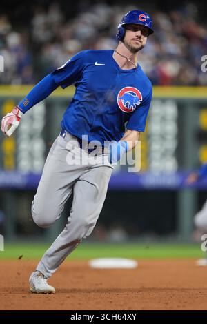 August 30 2025: Kyle Tucker (30) leitet die Basen während des Spiels zwischen den Chicago Cubs und den Colorado Rockies, das im Coors Field in Denver Co stattfindet. David Seelig/Cal Sport Medi Stockfoto