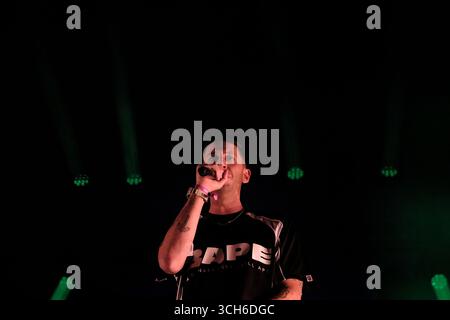 Jedburgh, Großbritannien. 31. August 2025. Beispiel tritt am zweiten Tag des EdgeFest 2025 in Lilliardsedge bei Jedburgh am 30. August 2025 auf. EdgeFest 2025, Musikfestival. Ein wachsendes Musikfestival in den schottischen Grenzen, das jetzt im dritten Jahr in Lilliardsedge in der Nähe von Jedburgh stattfindet. Musik und Unterhaltung für die ganze Familie, unter dem großen Dach. (Quelle: Rob Gray/Alamy Live News Stockfoto