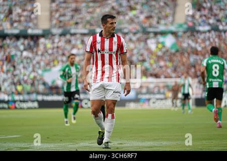 Sevilla, Spanien. 31. August 2025. Dani Vivian (Athletic Club) während des LaLiga-Spiels zwischen Real Betis und Athletic Club im Stadion La Cartuja. Quelle: Fernando Vazquez / Alamy Live News Stockfoto
