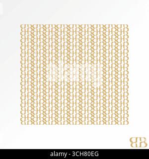 Logo-Design Grafikkonzept kreative Premium Vektor-Stock-Bildmuster Motiv ursprüngliche BB Serifenschrift künstlerische antike Vintage Batik klassische Dekoration Stock Vektor