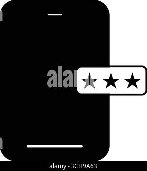 Sicherheitssymbol für Mobiltelefonpasswörter mit Sternen Stock Vektor
