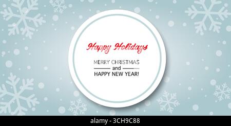 Frohe Weihnachten und Glückwünsche zum neuen Jahr. Vektorgrafik. Stock Vektor