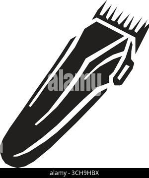 Stilisierte Silhouette eines modernen Haarschneiders. Stock Vektor