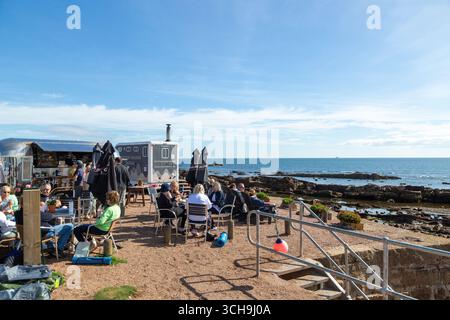 Der Coffee and Snack Food Truck in Cellardyke, Fife, Schottland Stockfoto