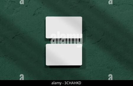 namecard Business weiß Farbe isolieren Modell leer leeres Modell Branding Vorlage Banner Mockup Business Namecard Identität modernes Büro Mockup Informieren Stockfoto